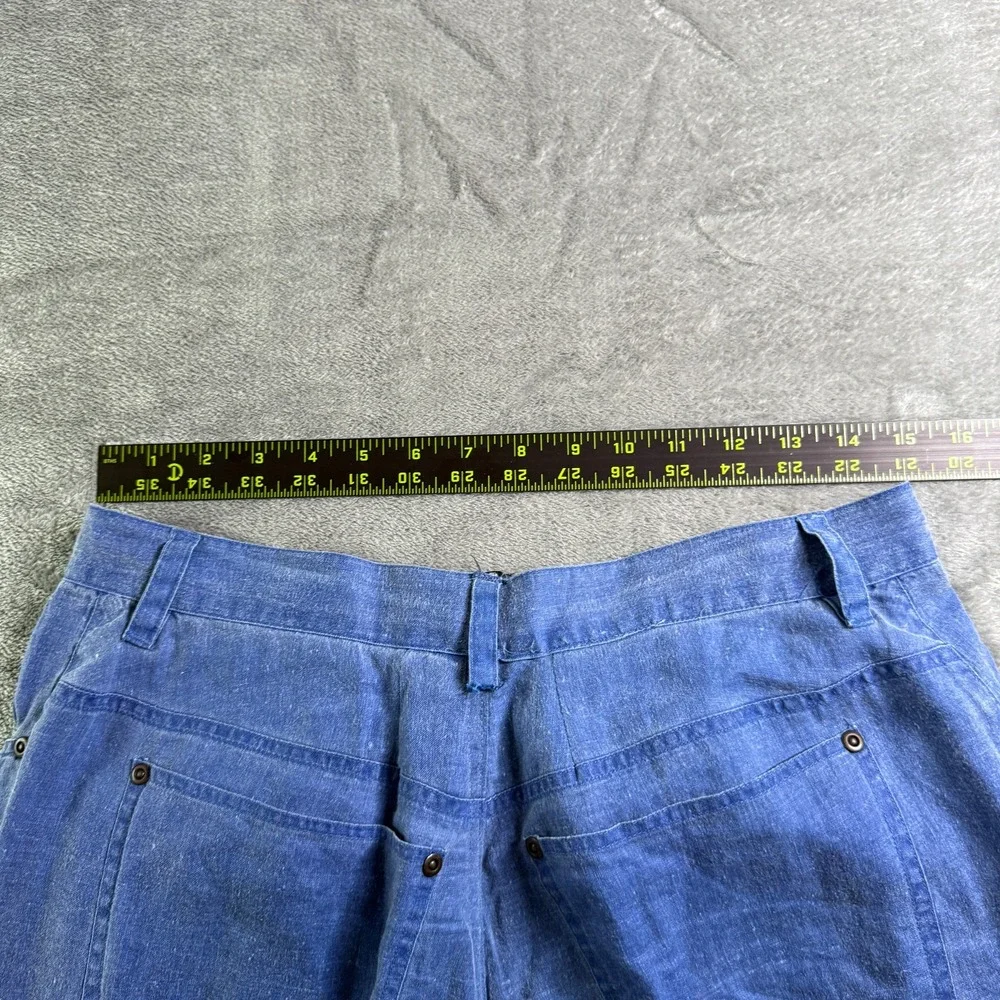 VTG Arnold Zimberg Linen Pants Straight‎ Leg Casual Blue Trousers Mens Size 36